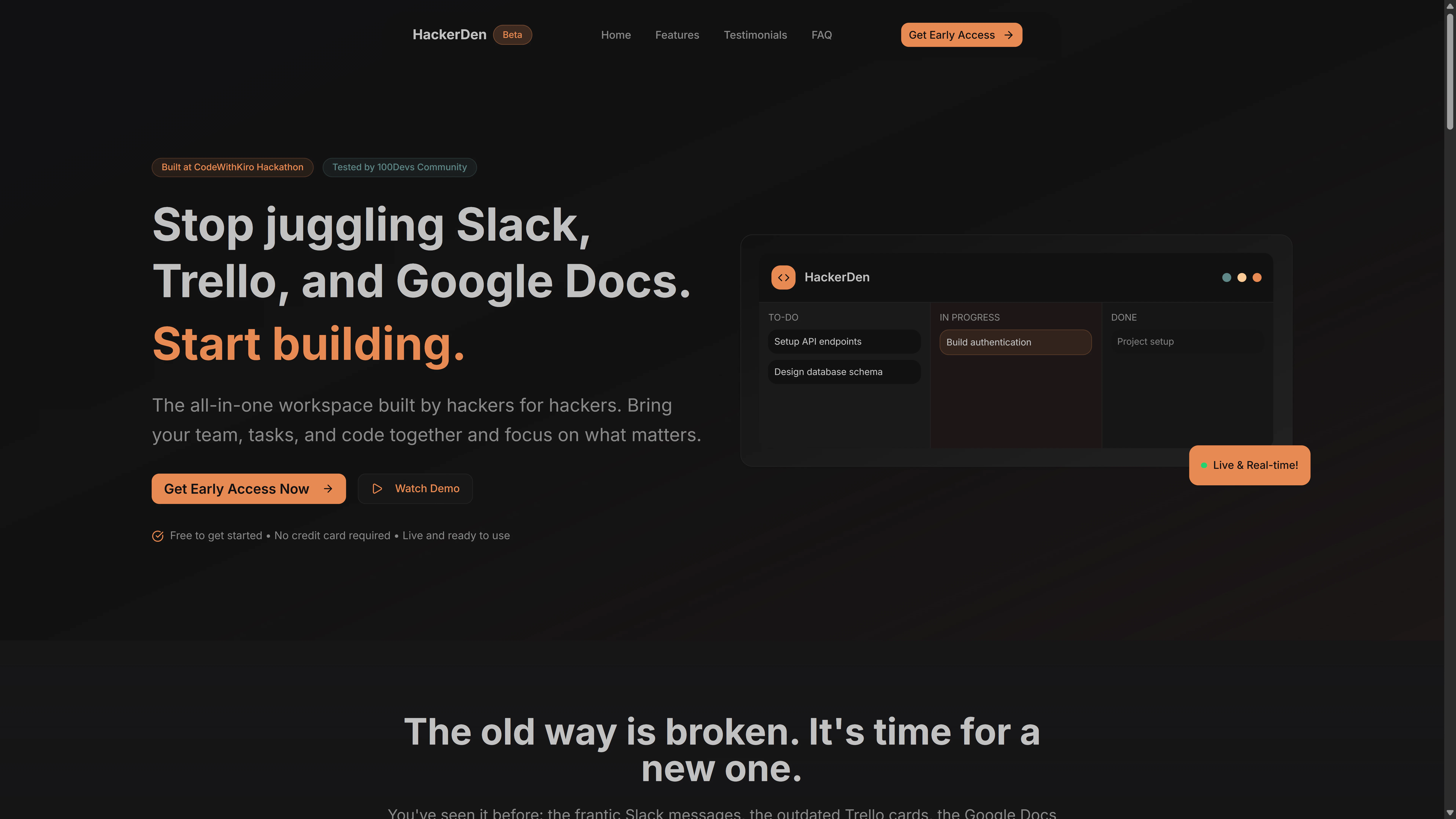 hackerDen screenshot 1