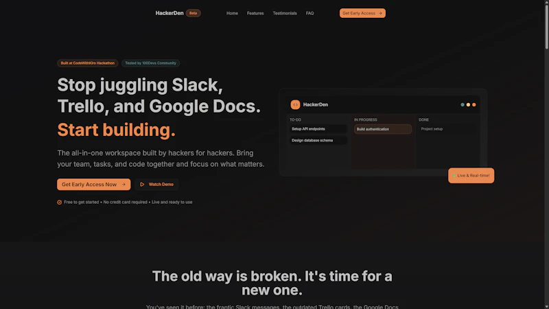 hackerDen screenshot 2