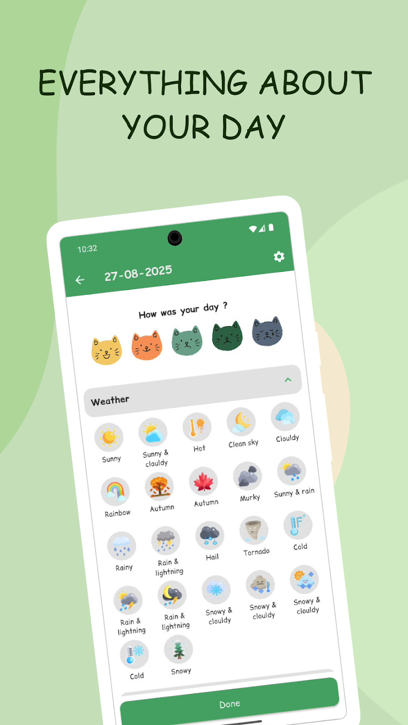 Kokoro: Daily Mood Journal - 🌱 Eén stemming.Één vermelding.Op een dag. media 4