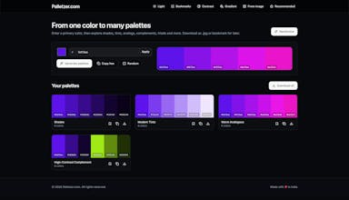 Palettzer — Generate, Download, Bookmark gallery image