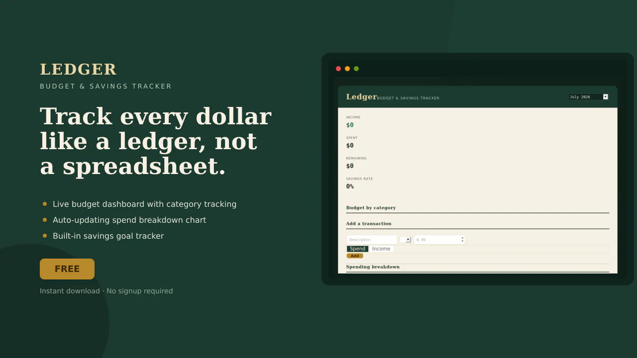 Budget & Savings Tracker gallery image
