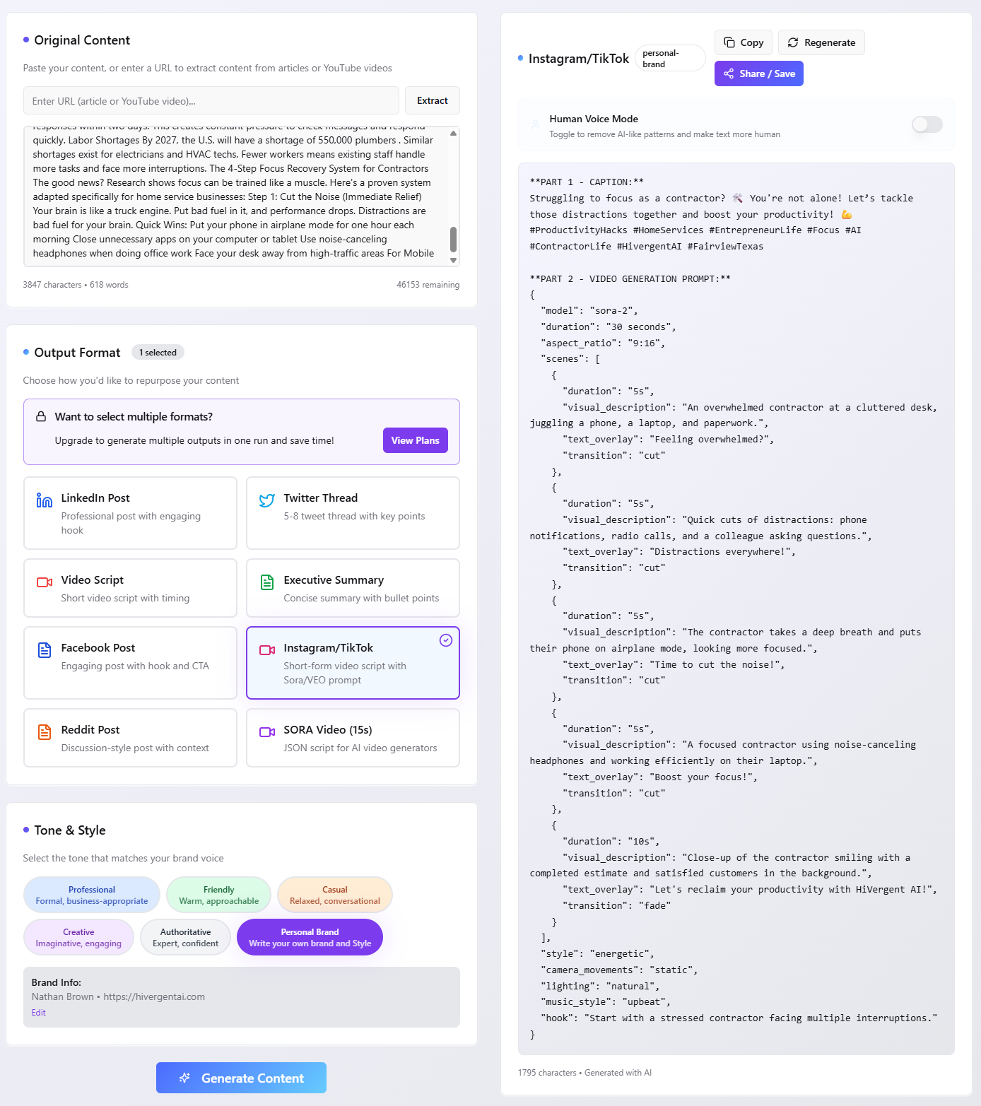 Content Recast - Screenshot 2 preview