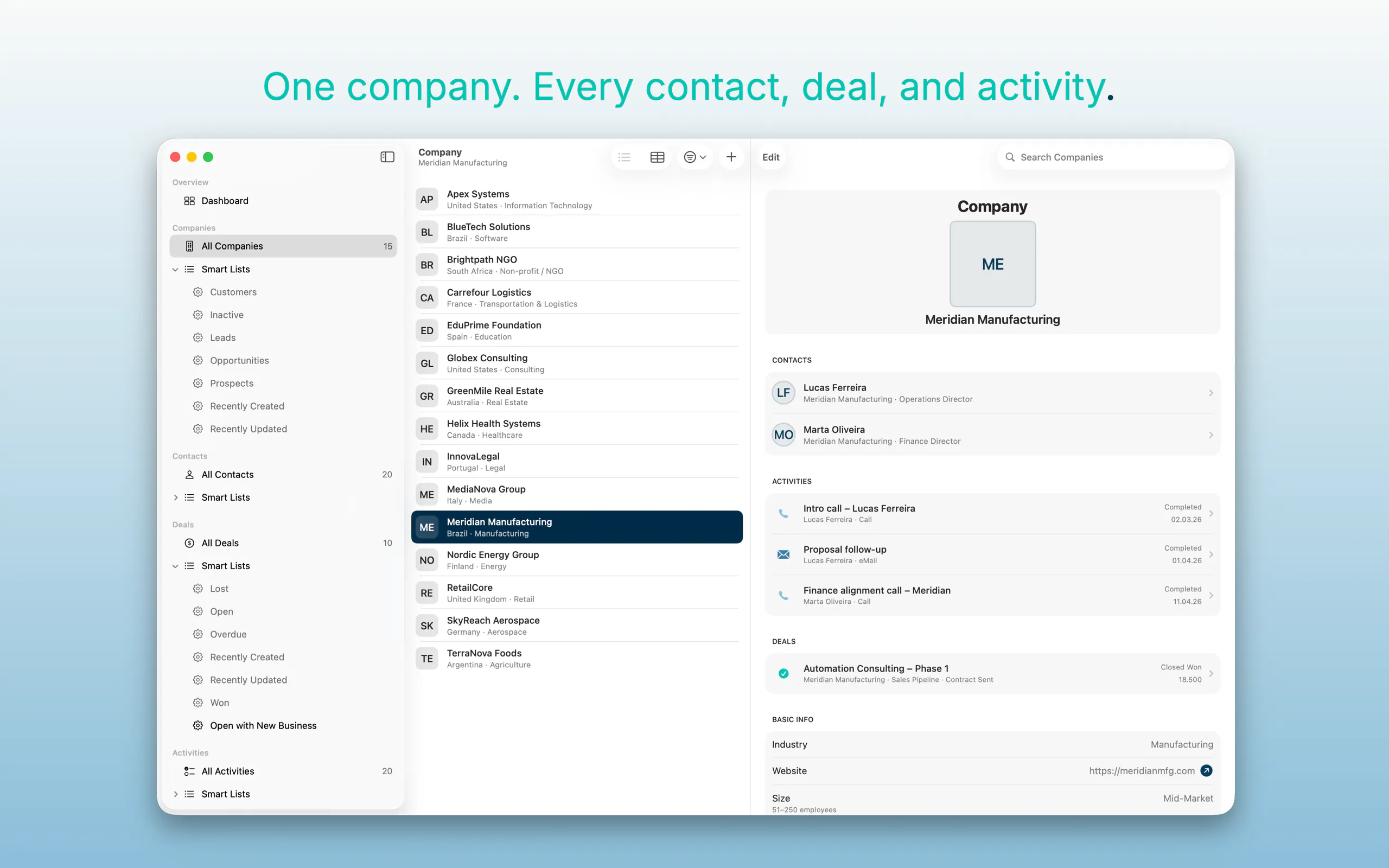 HubLite — Mac CRM for Professionals gallery image