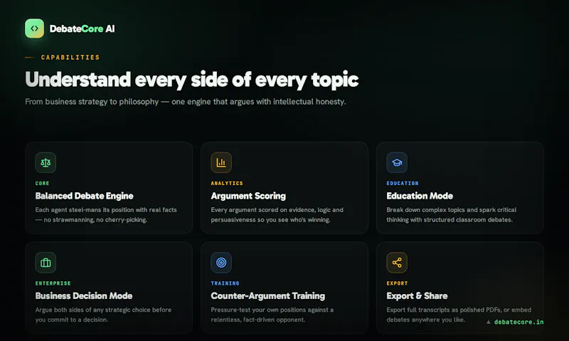 Debate Core screenshot 3