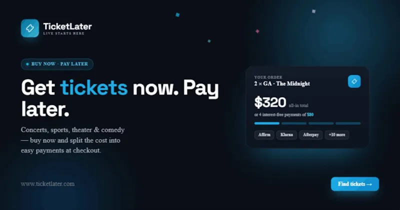 TicketLater screenshot 1