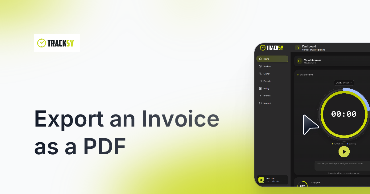Tracksy - Screenshot 5 showing product features and functionality