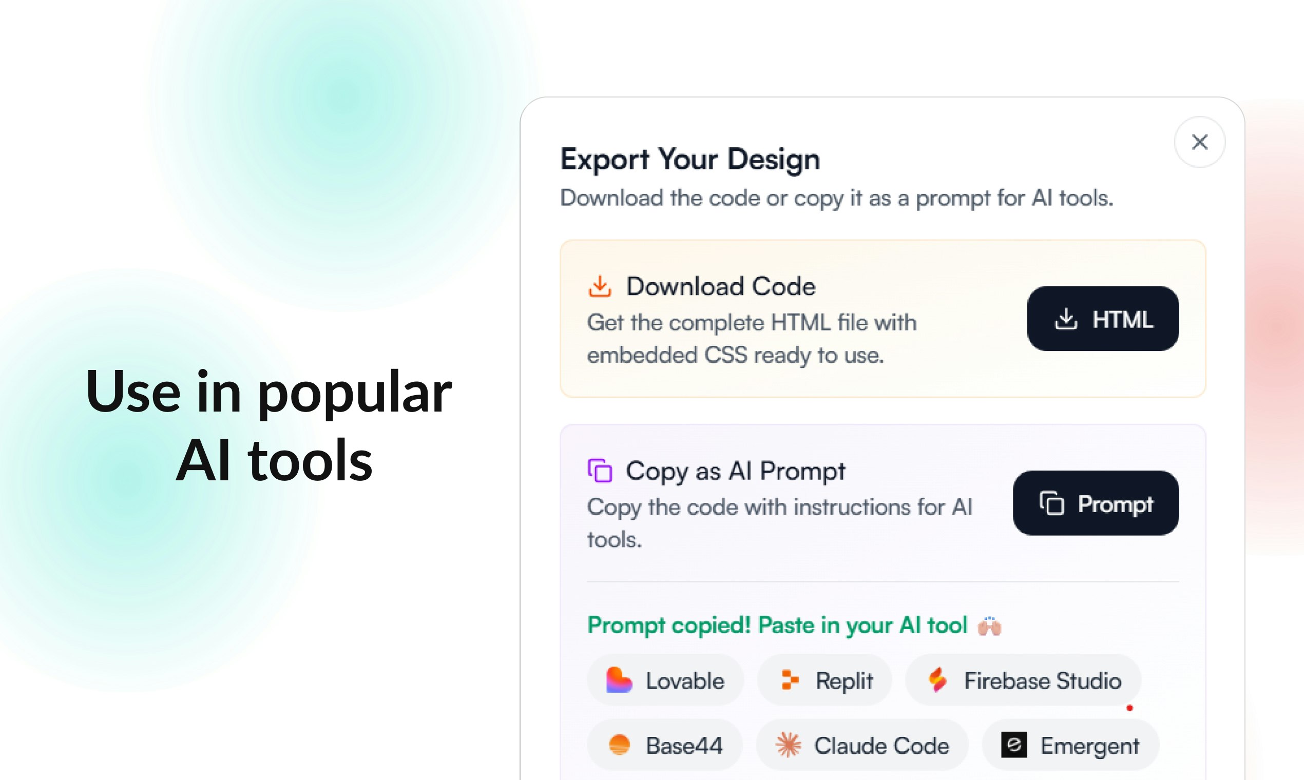 وسائط Pixelapps - واجهة المستخدم الجميلة لأدوات الذكاء الاصطناعى مثل Lovable & v0.dev 4