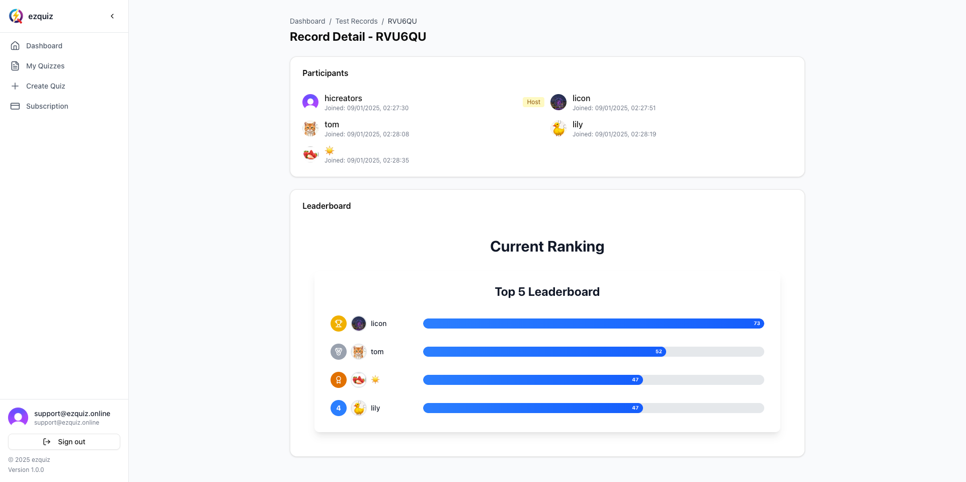 Ezquiz - El producto más simple para crear y lanzar concursos de cuestionarios. media 5