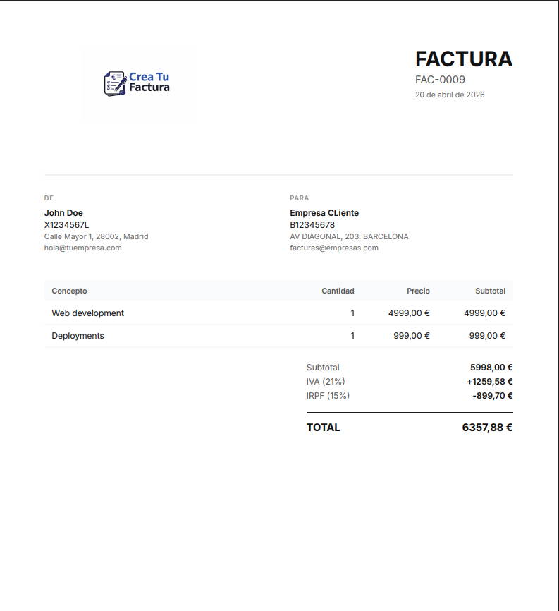 CreaTuFactura gallery image