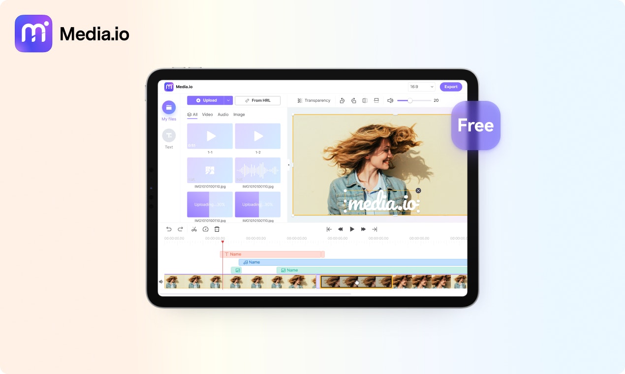 โปรแกรมแก้ไขวิดีโอออนไลน์โดย Media.io media 1