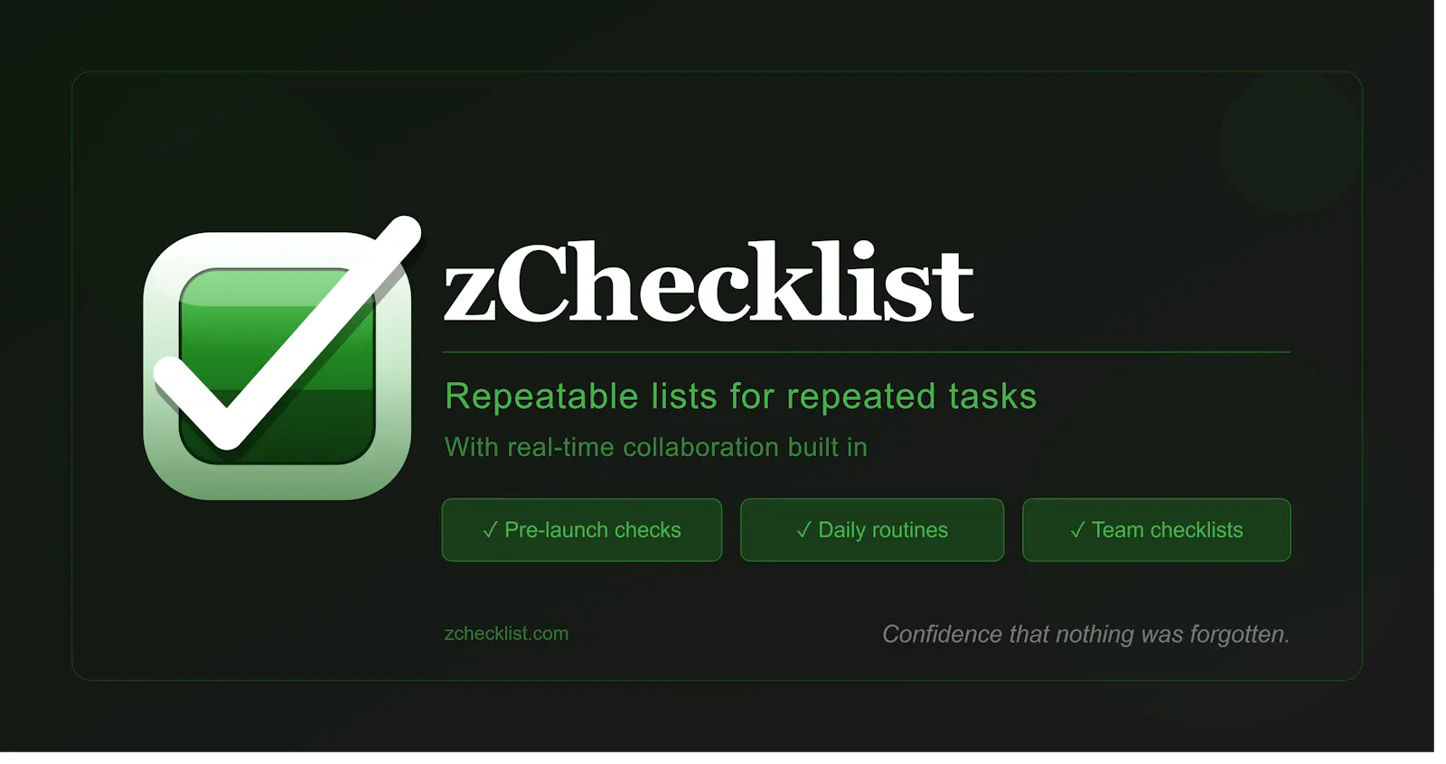 zChecklist screenshot 2