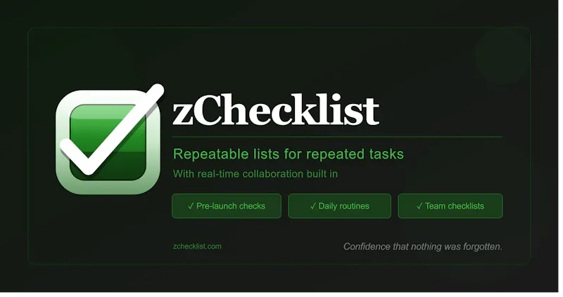 zChecklist screenshot 2