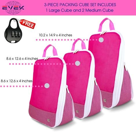 Packing Cubes Set of 3 Travel Organizers gallery image