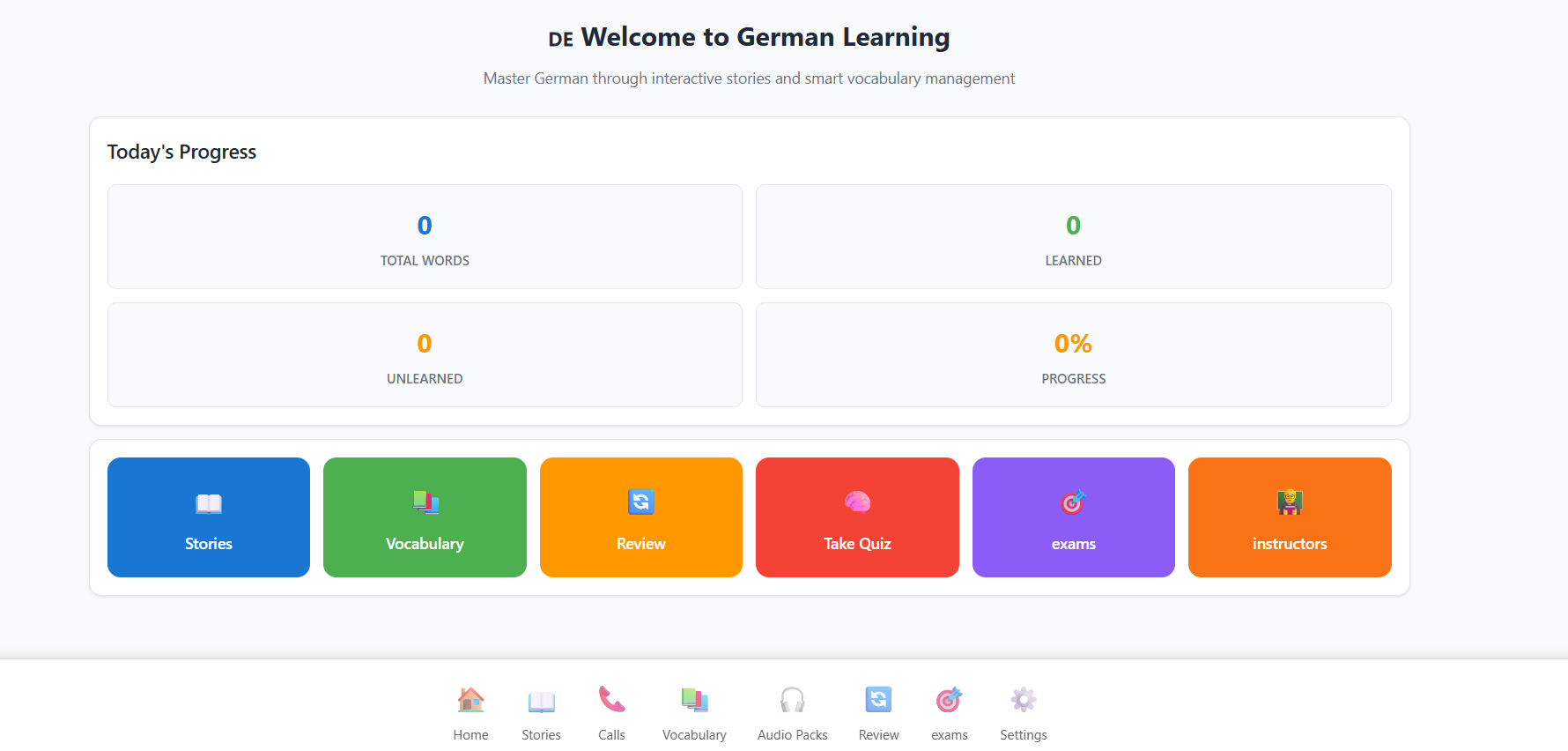 Deu Tale – Learn German Through Stories - Main product screenshot demonstrating key features and user interface