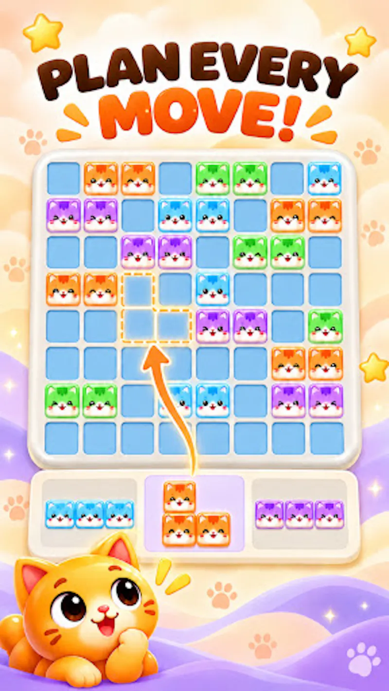 meowblast - cat puzzle block screenshot 3