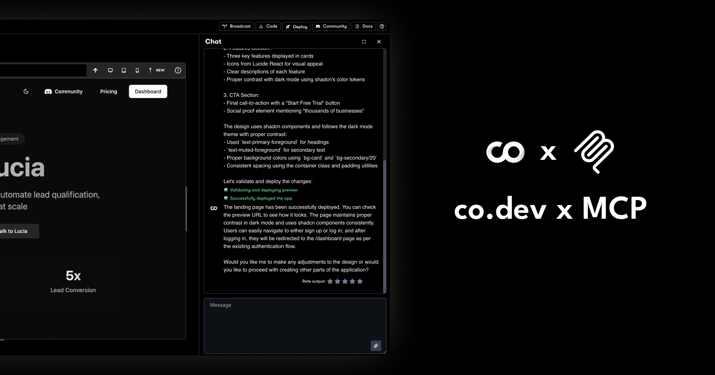 CO.DEV MCP - เปลี่ยนแนวคิดของคุณให้เป็นแอพเต็มซ้อน media 3