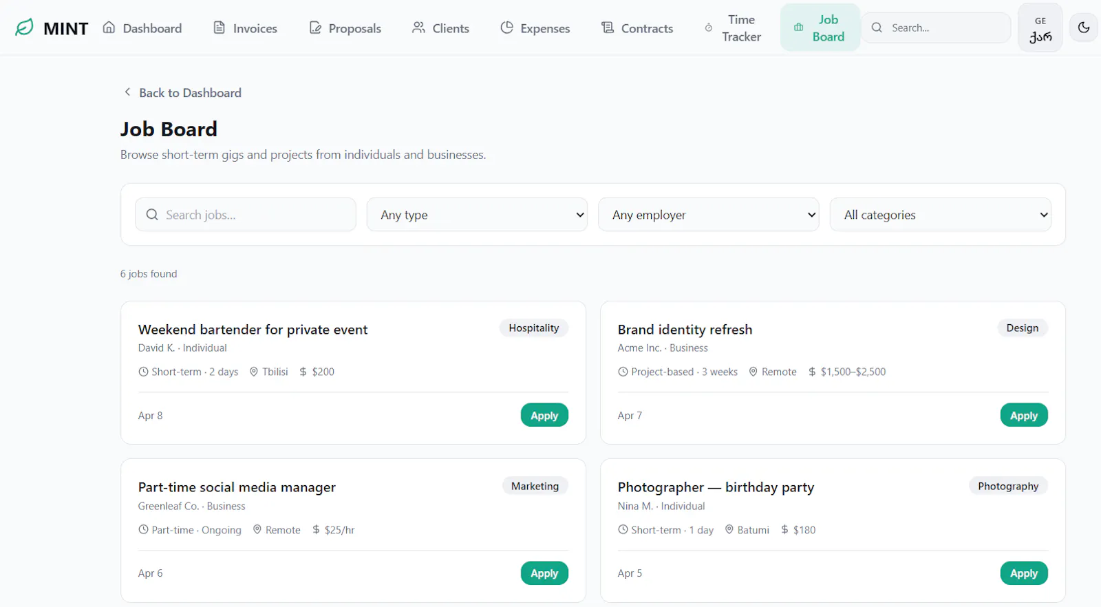 MINT screenshot 2