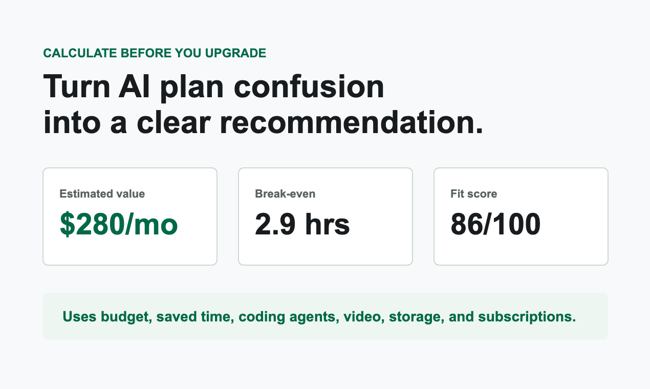 AI Plan Calculator gallery image