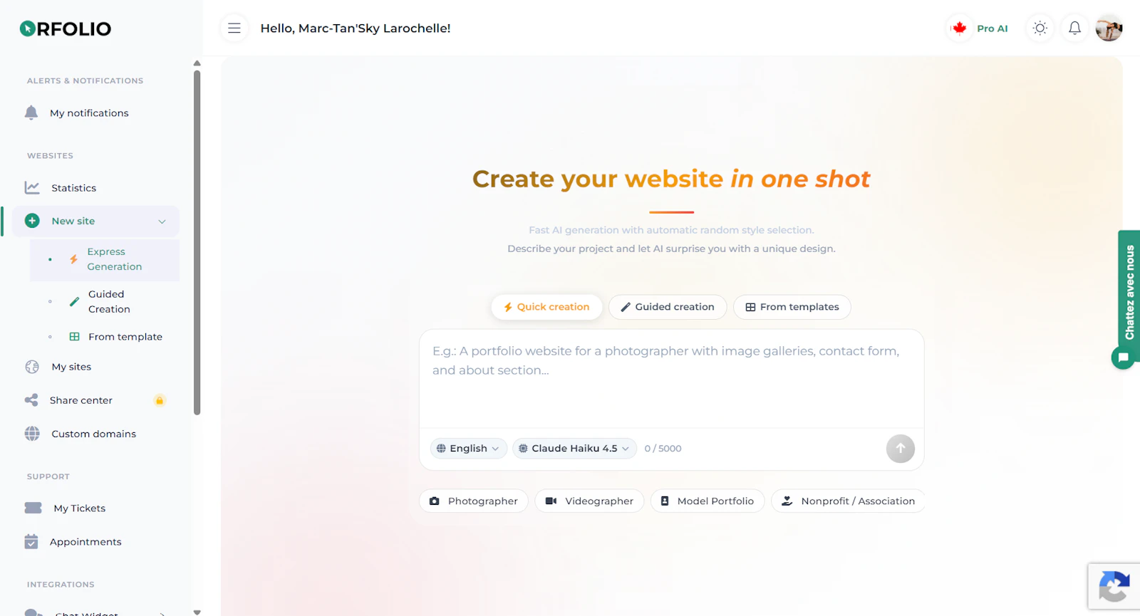 Orfolio AI screenshot 2