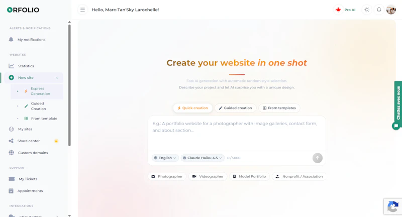 Orfolio AI screenshot 2