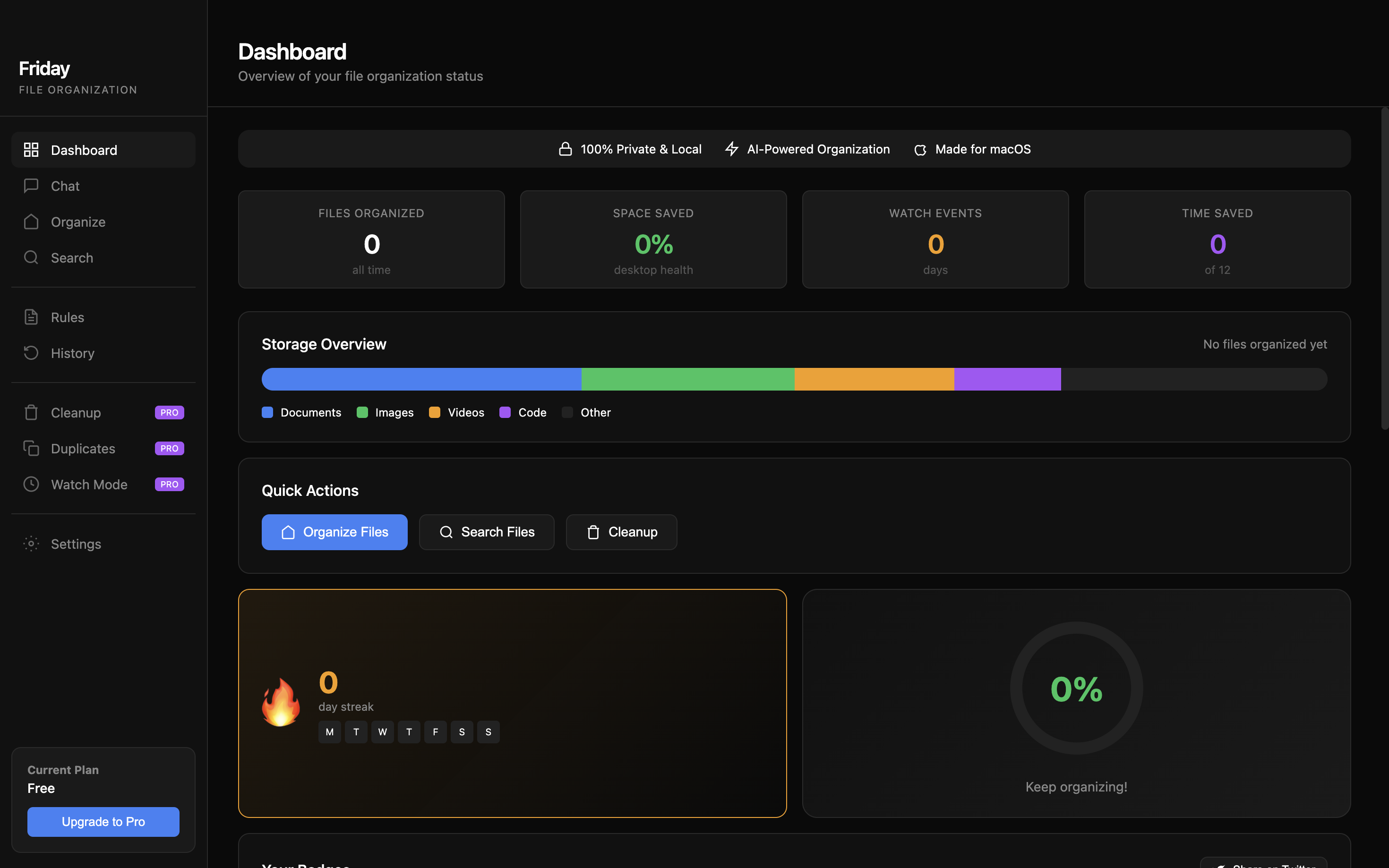 Friday V2 - Main product screenshot demonstrating key features and user interface