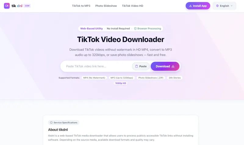 TikTok Video Downloader screenshot 1
