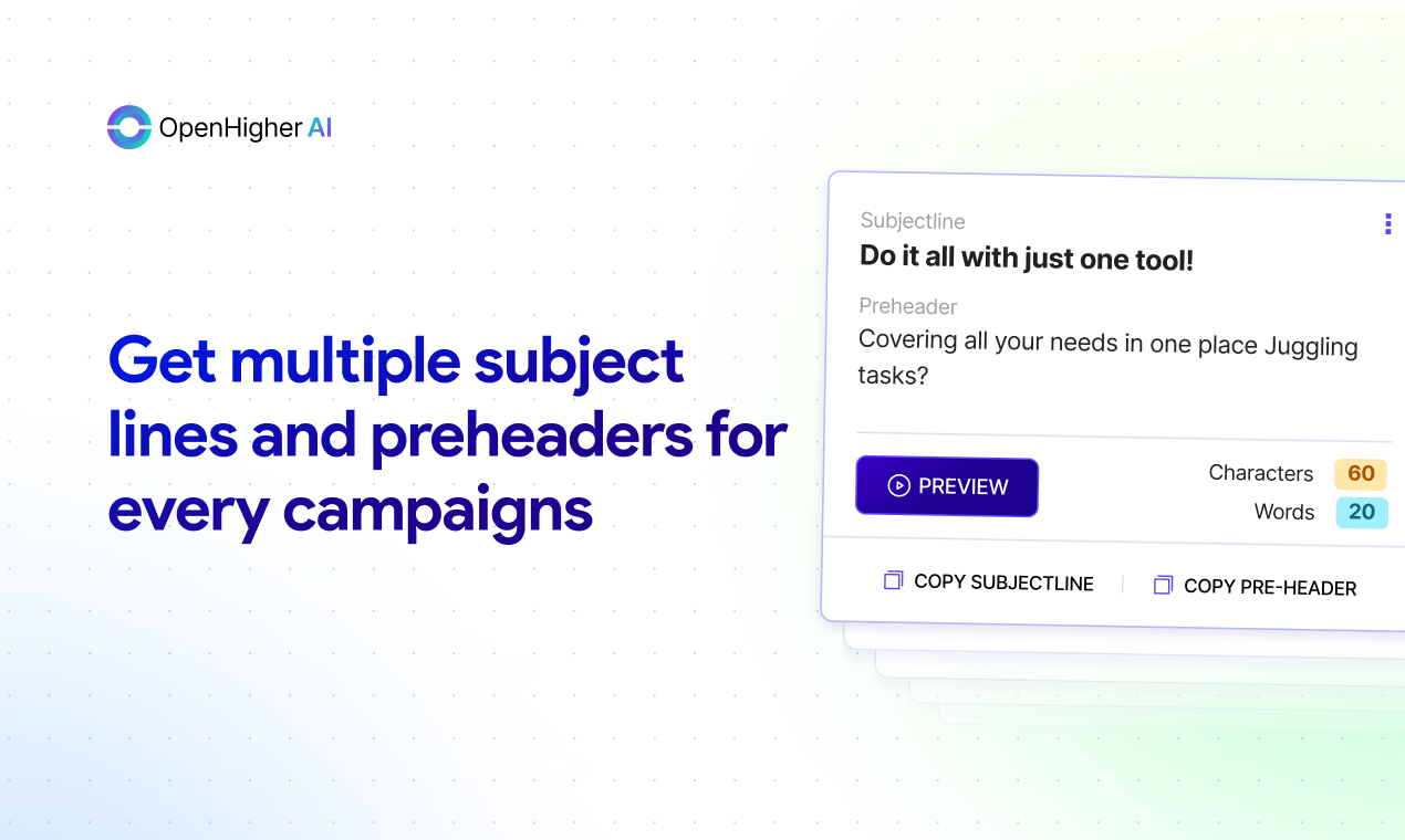 OpenHigher ai - GPT-4에 의해 구동되는 위대한 이메일 제목 라인 미디어 4
