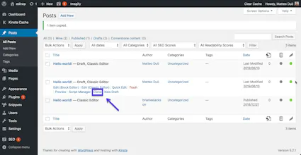 Wordpress Admin Post Thumbnails gallery image