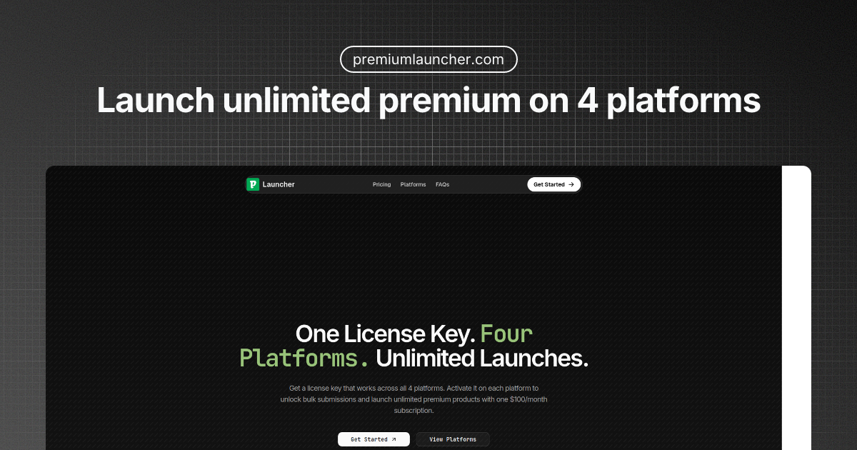 Premium Launcher - Main product screenshot demonstrating key features and user interface