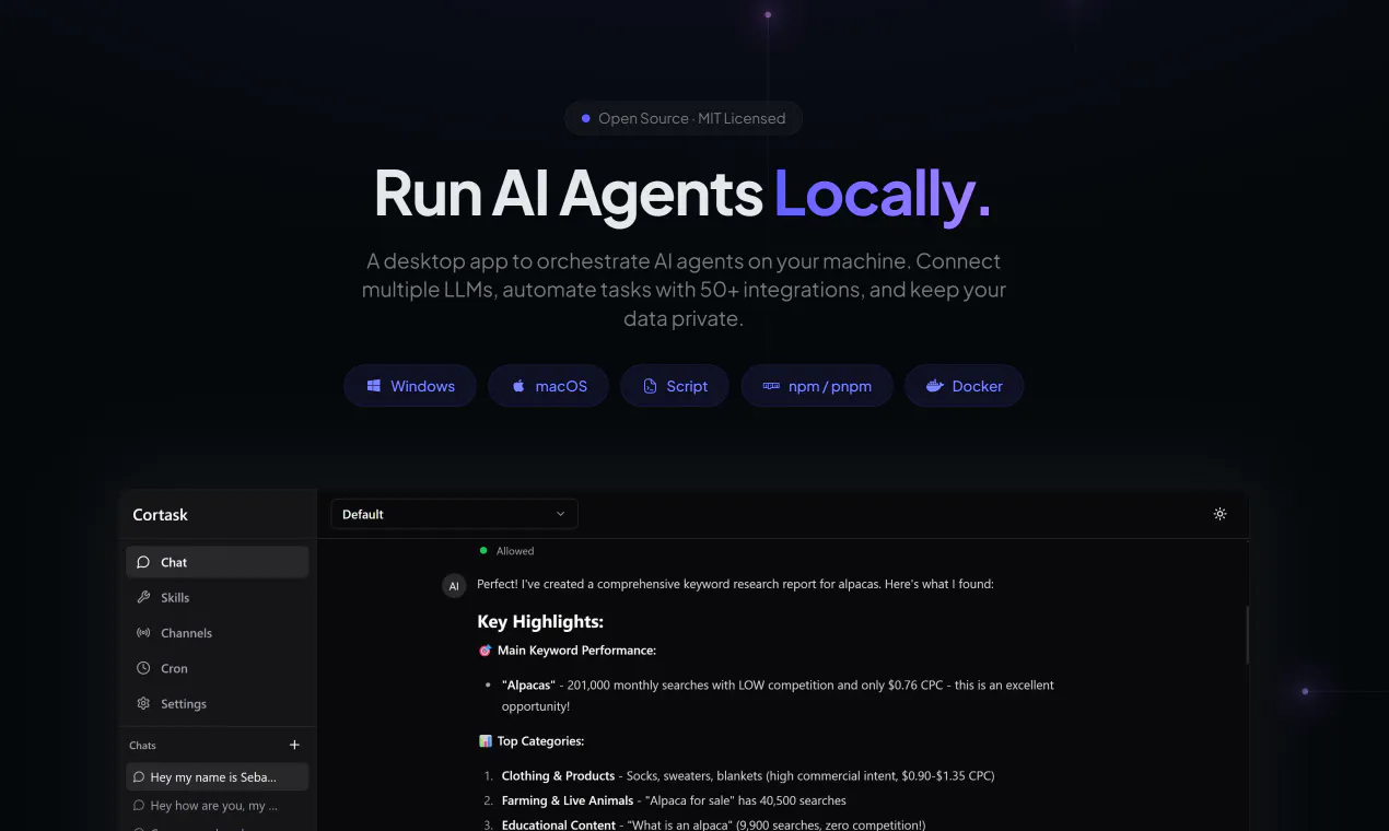 Cortask product banner