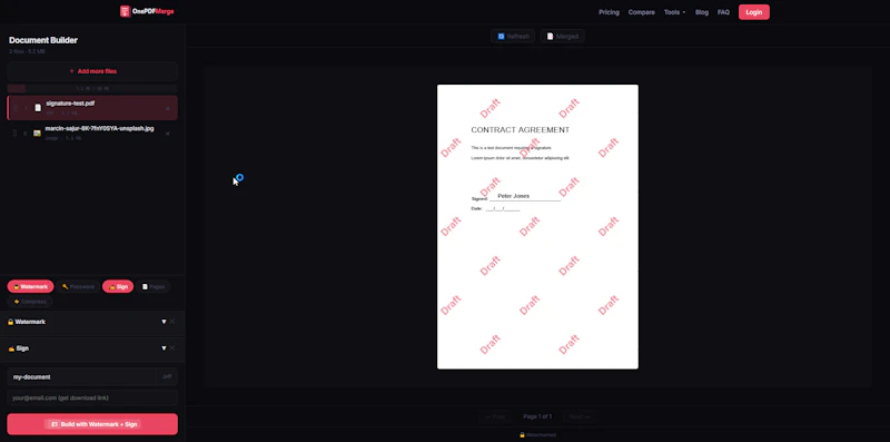 PDF Merge screenshot 1