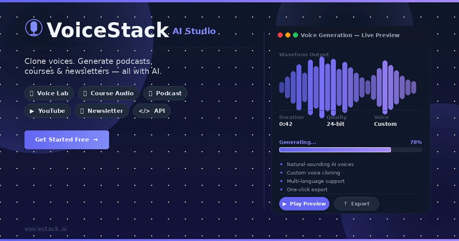 VoiceStack AI Studio screenshot 2