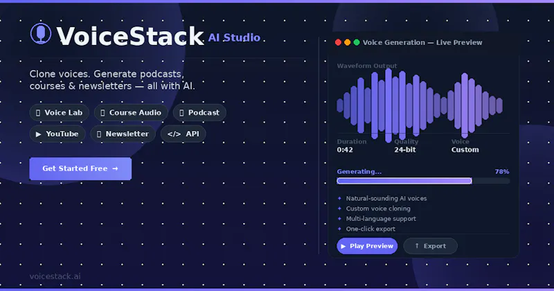 VoiceStack AI Studio screenshot 2