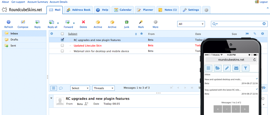 RoundCube Skins gallery image