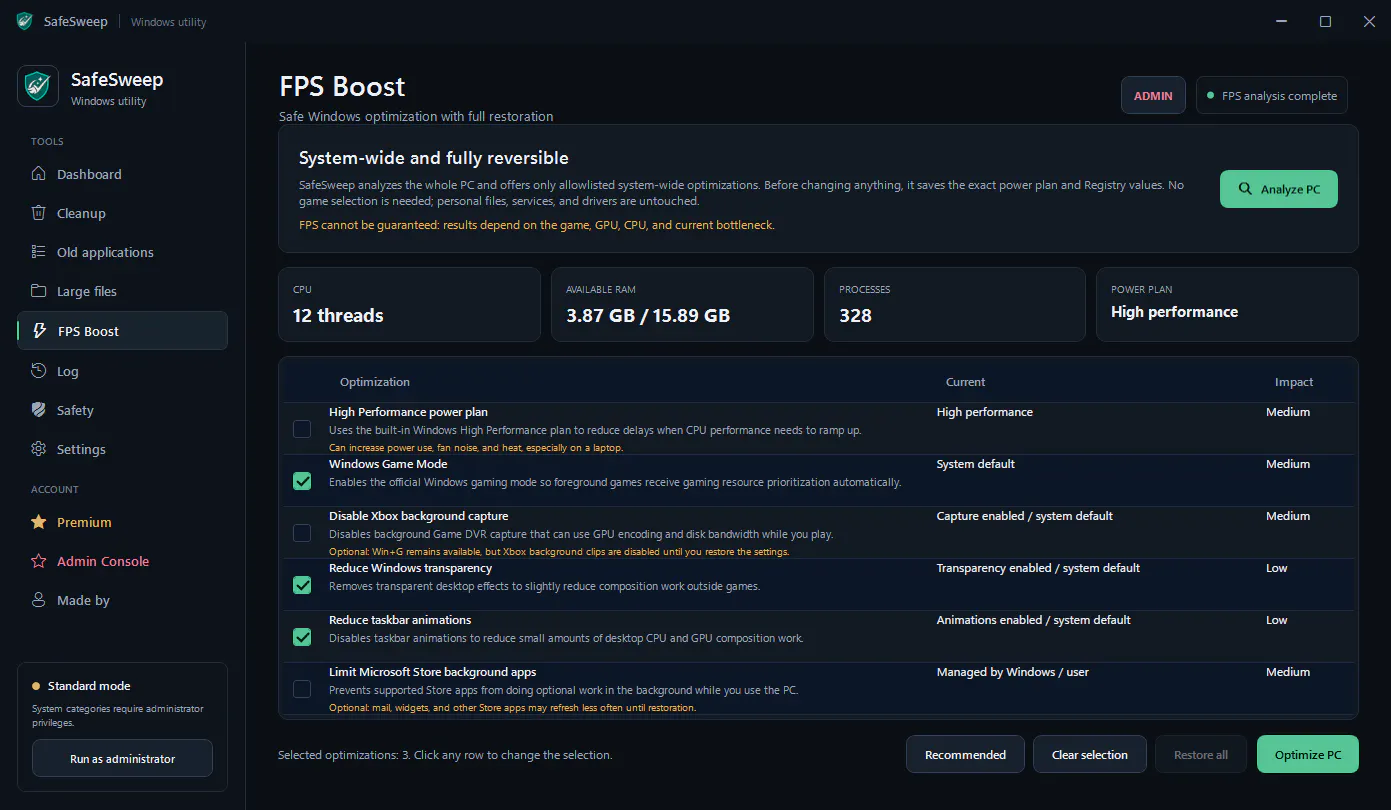 SafeSweep gallery image