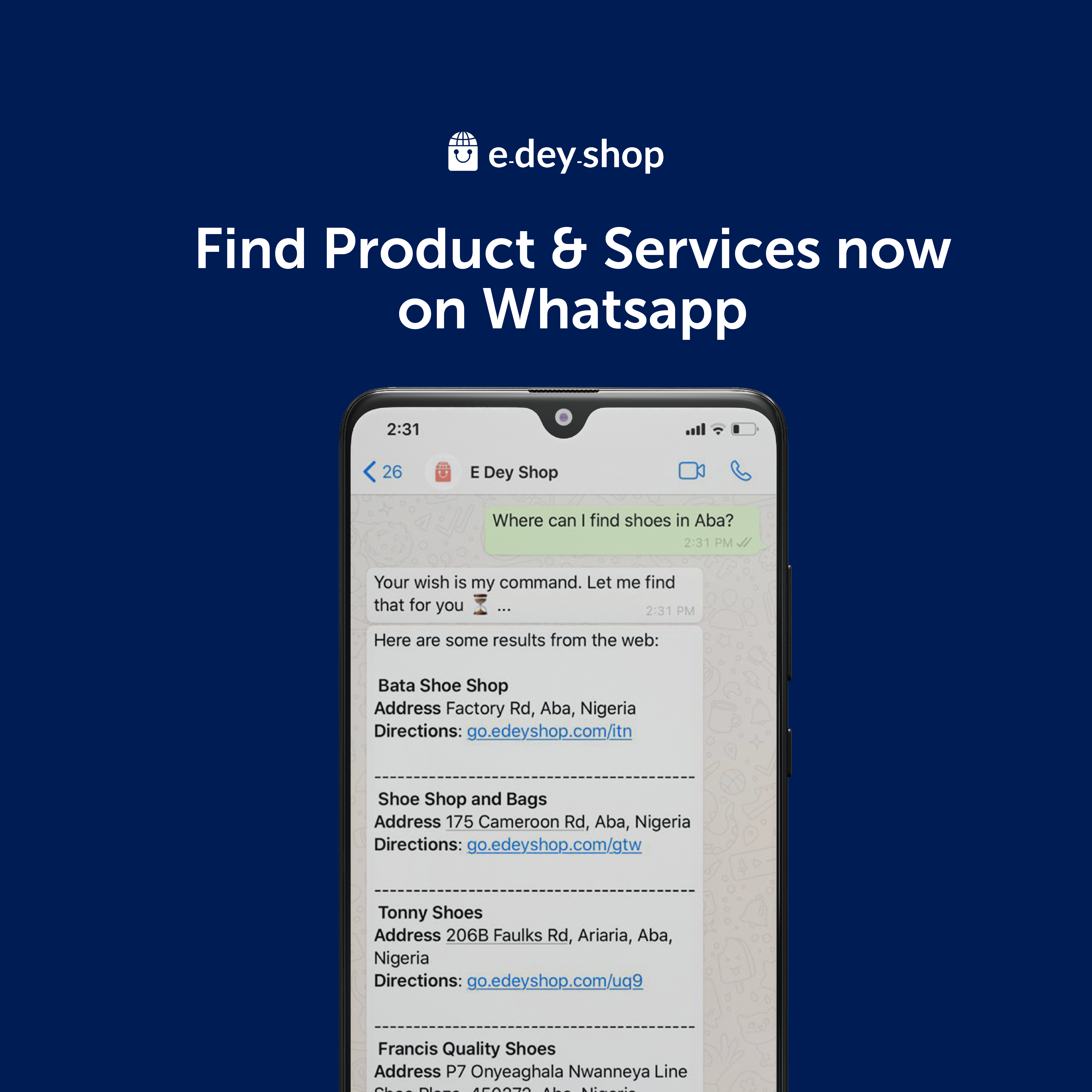 Edeyshop Whatsapp Bot gallery image