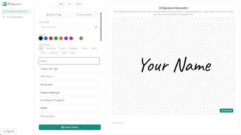 AI Signature Generator screenshot 2