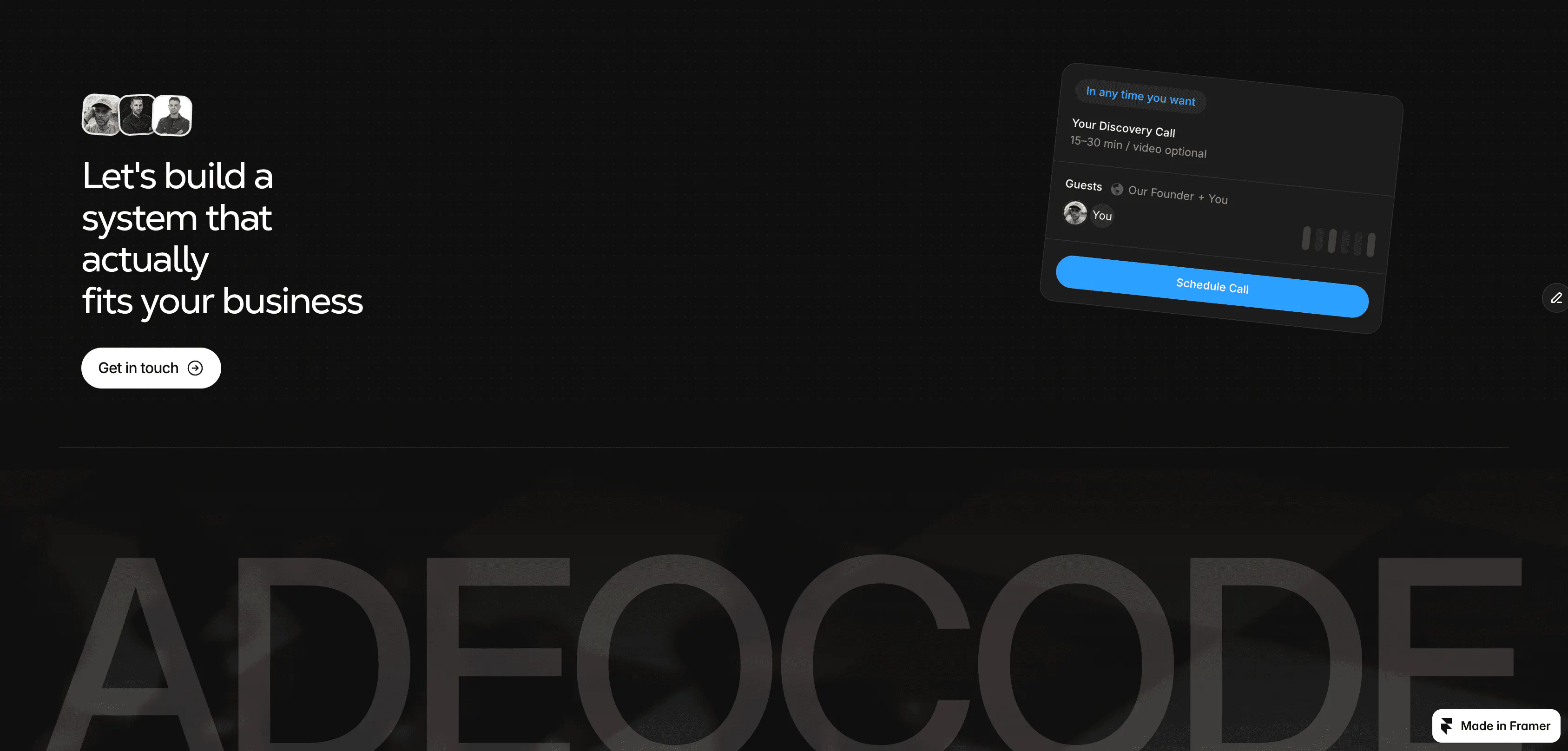 Adeocode 제품 배너