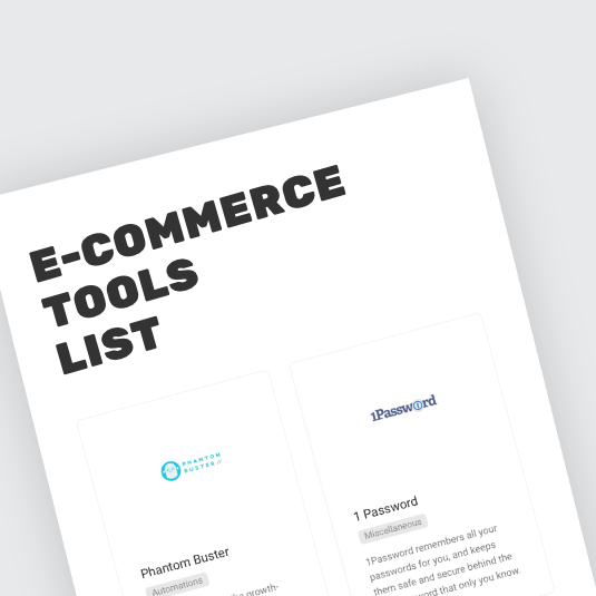 E-commerce Tools