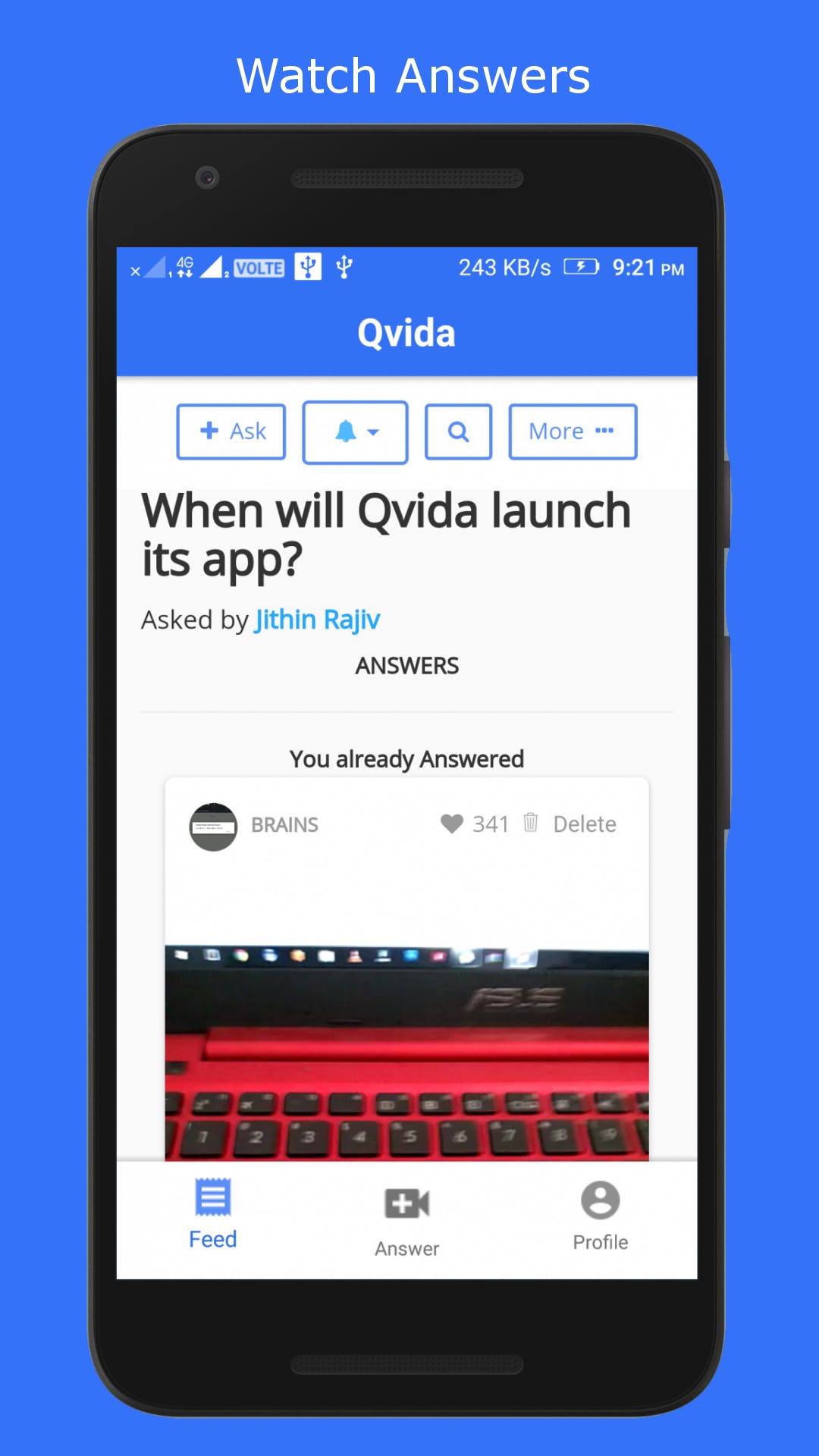 Qvida - Ask Questions & Watch Answers media 2