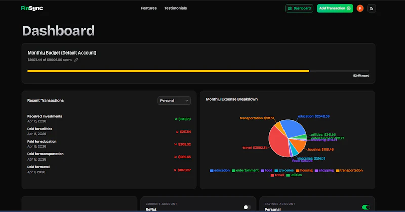 FinSync screenshot 1