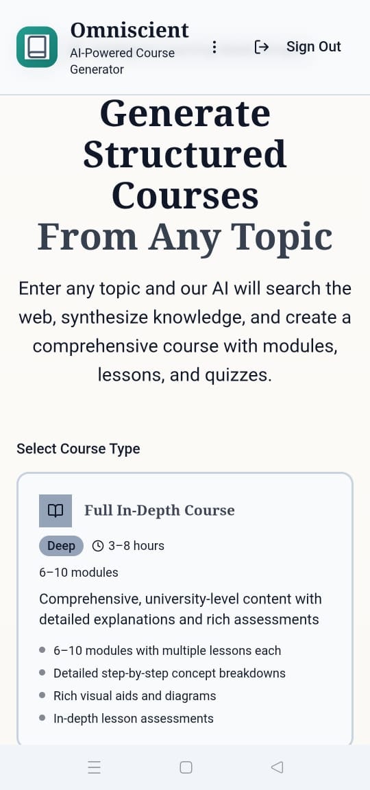 OmniscientAI learning gallery image