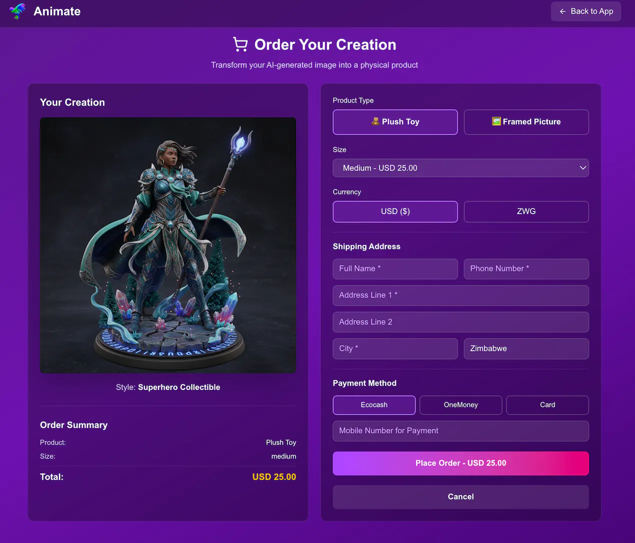 Animate gallery image