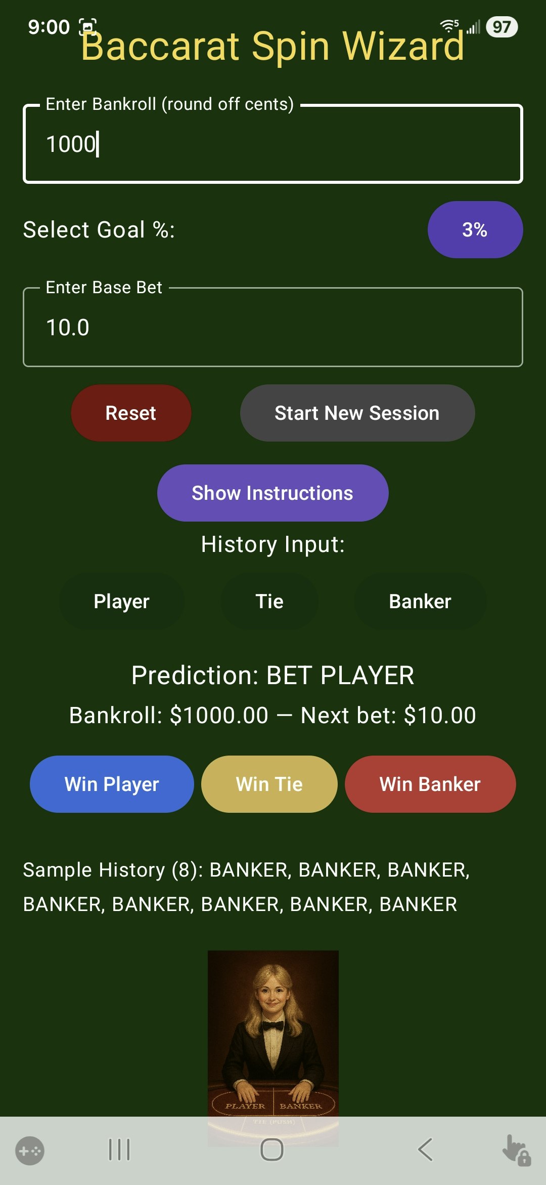 Baccarat Predictor Wizard  gallery image