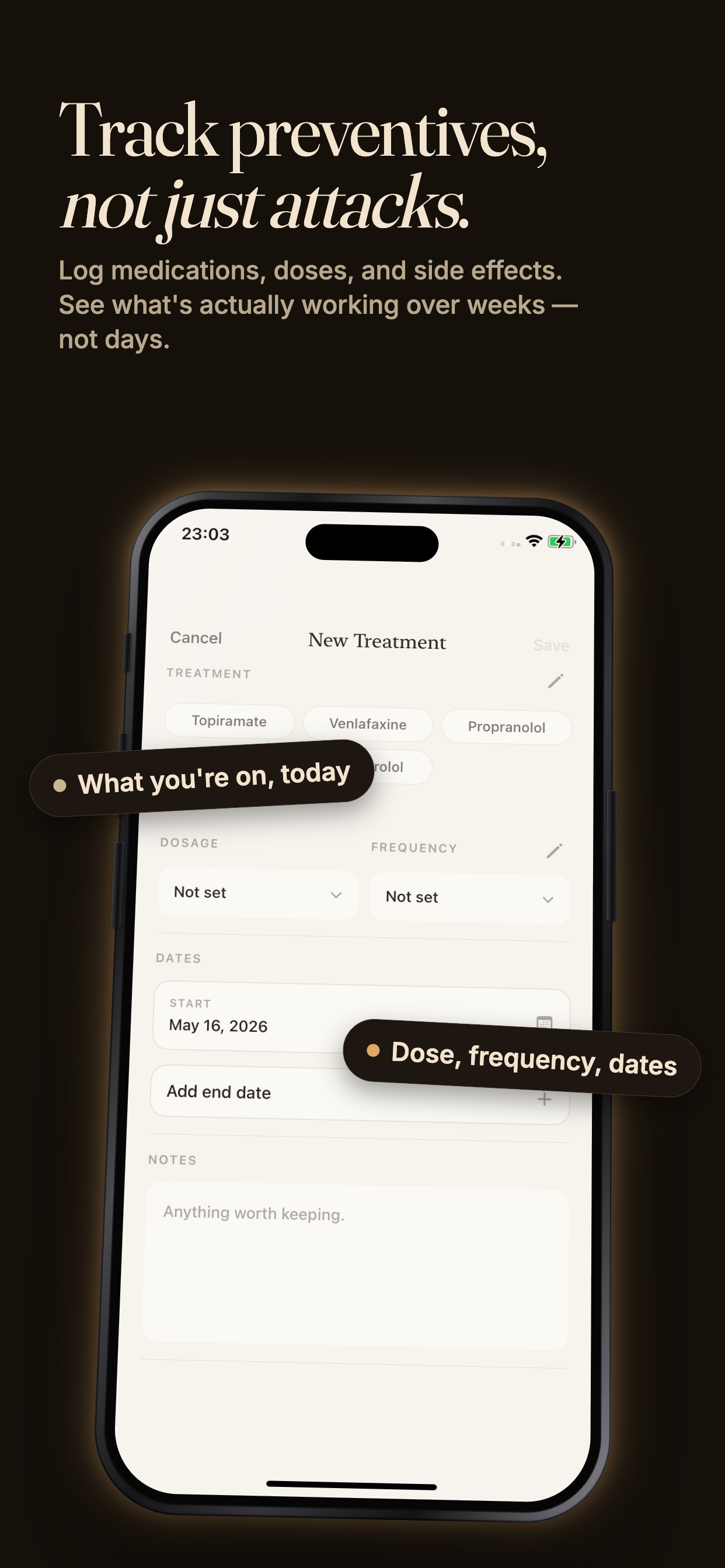 SereneHead: Voice-first migraine tracker gallery image