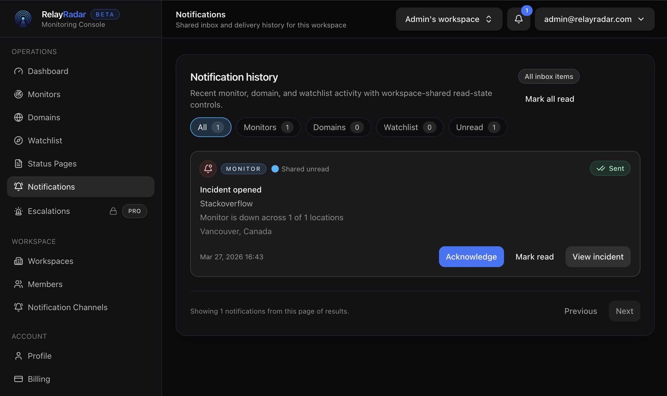 RelayRadar gallery image