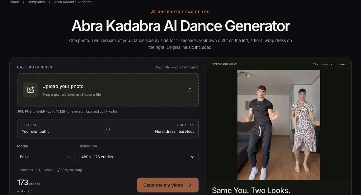 Abra Kadabra AI Dance Generator gallery image