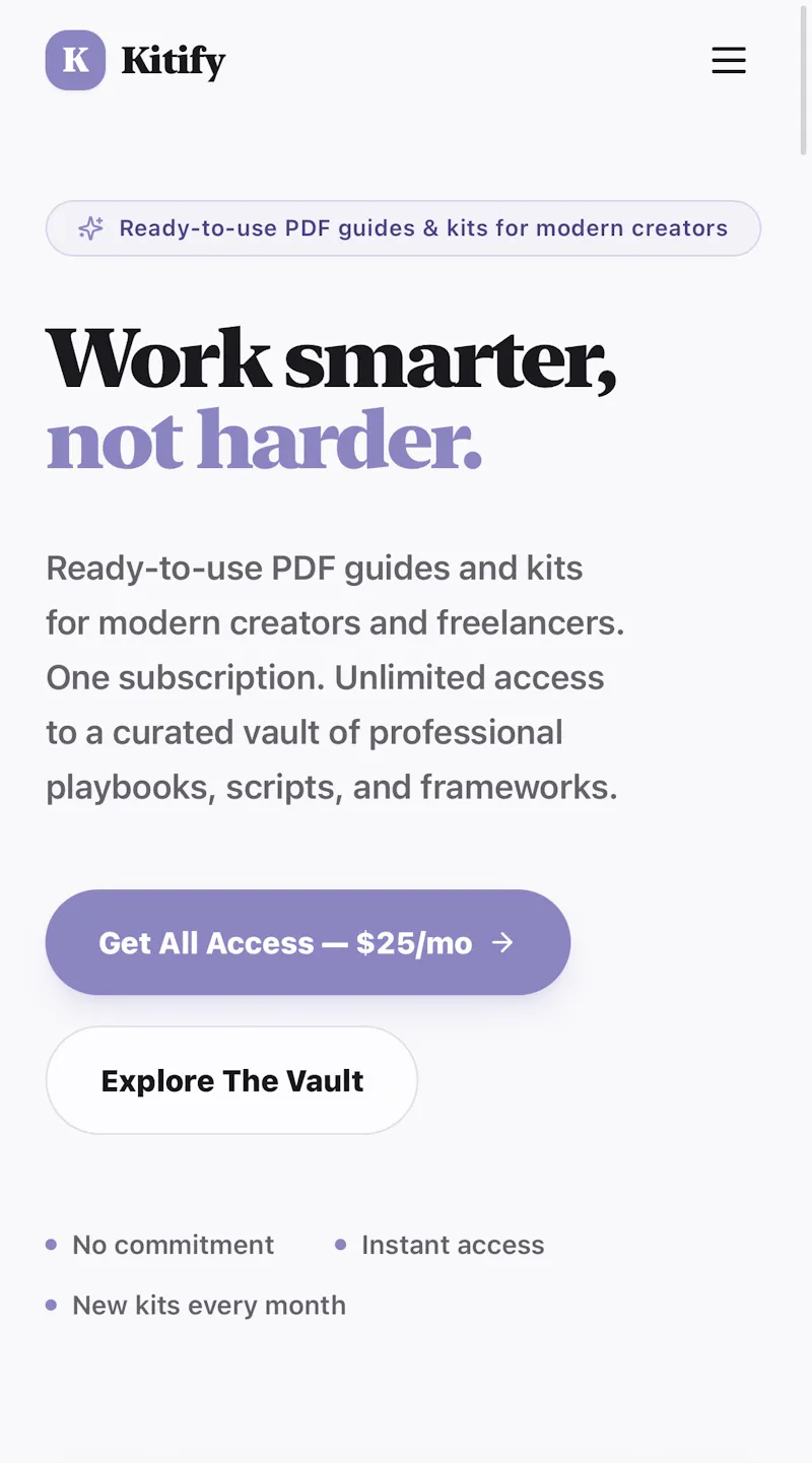 Kitify — Work smarter, not harder. screenshot 1