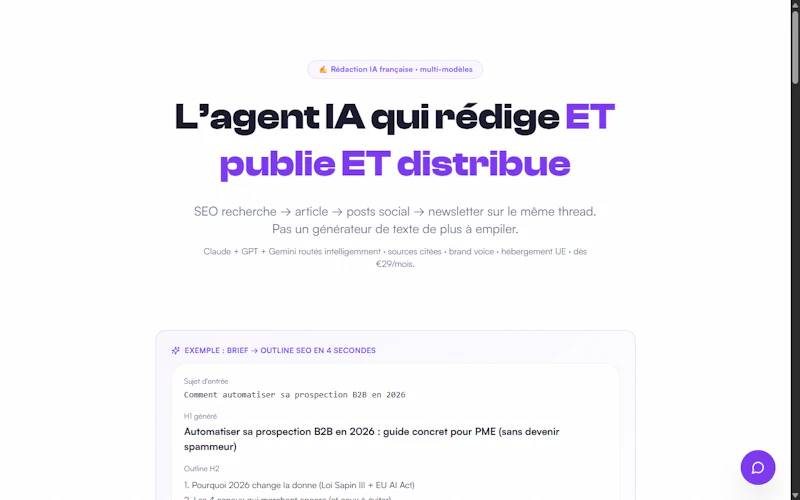 Agents IA autonomes pour PME — PilotCrew screenshot 2