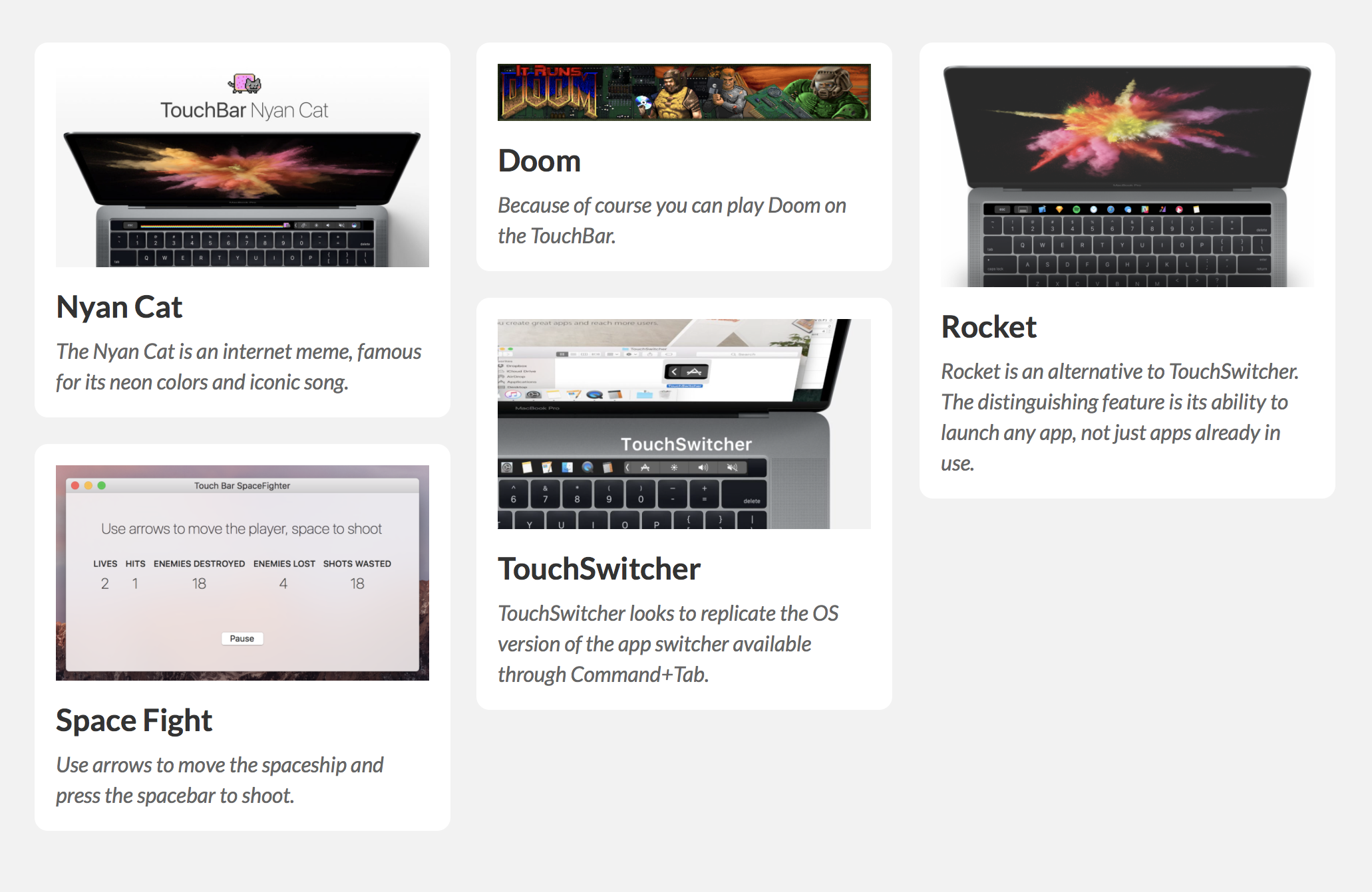 Mac Touch Bar gallery image